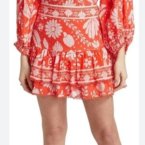 Farm Rio orange Jungle skirt